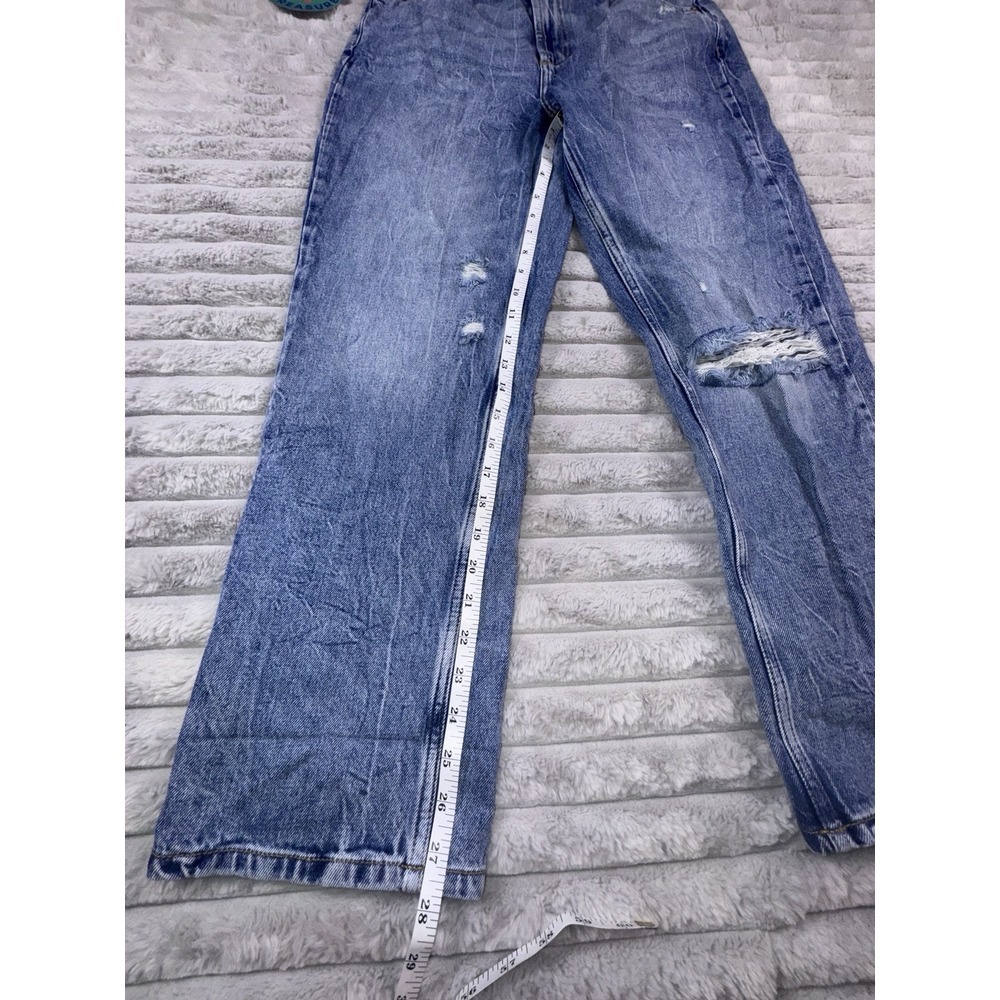 We The  Free‎ People Sz 30 Dakota Straight Wide Leg Ankle Jeans High Rise 30x27 - Picture 11 of 13